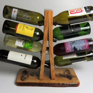 Live Edge Wine Bottle Rack/Holder (WB)