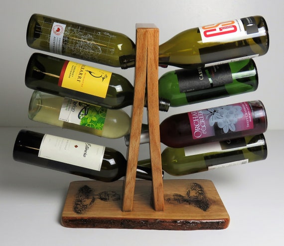 Live Edge Wine Bottle Rack Holder WB