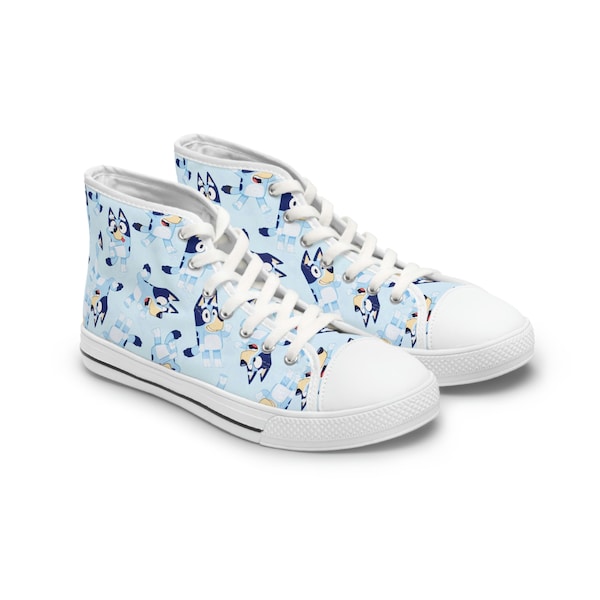 Bluey Australian Dog Blue Dog Mum Dad Bingo High Top Sneaker Chaussure pour femme