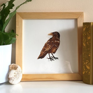 Crow Painting, Crow Print, Crow Art, Crow Ink Painting, Crow Watercolour, Crow Illustration, Fine Art Print, UK Wildlife