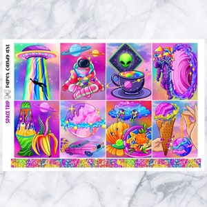 EC DELUXE Kit Space Trip // Kit d’autocollants de planificateur hebdomadaire // Erin Condren