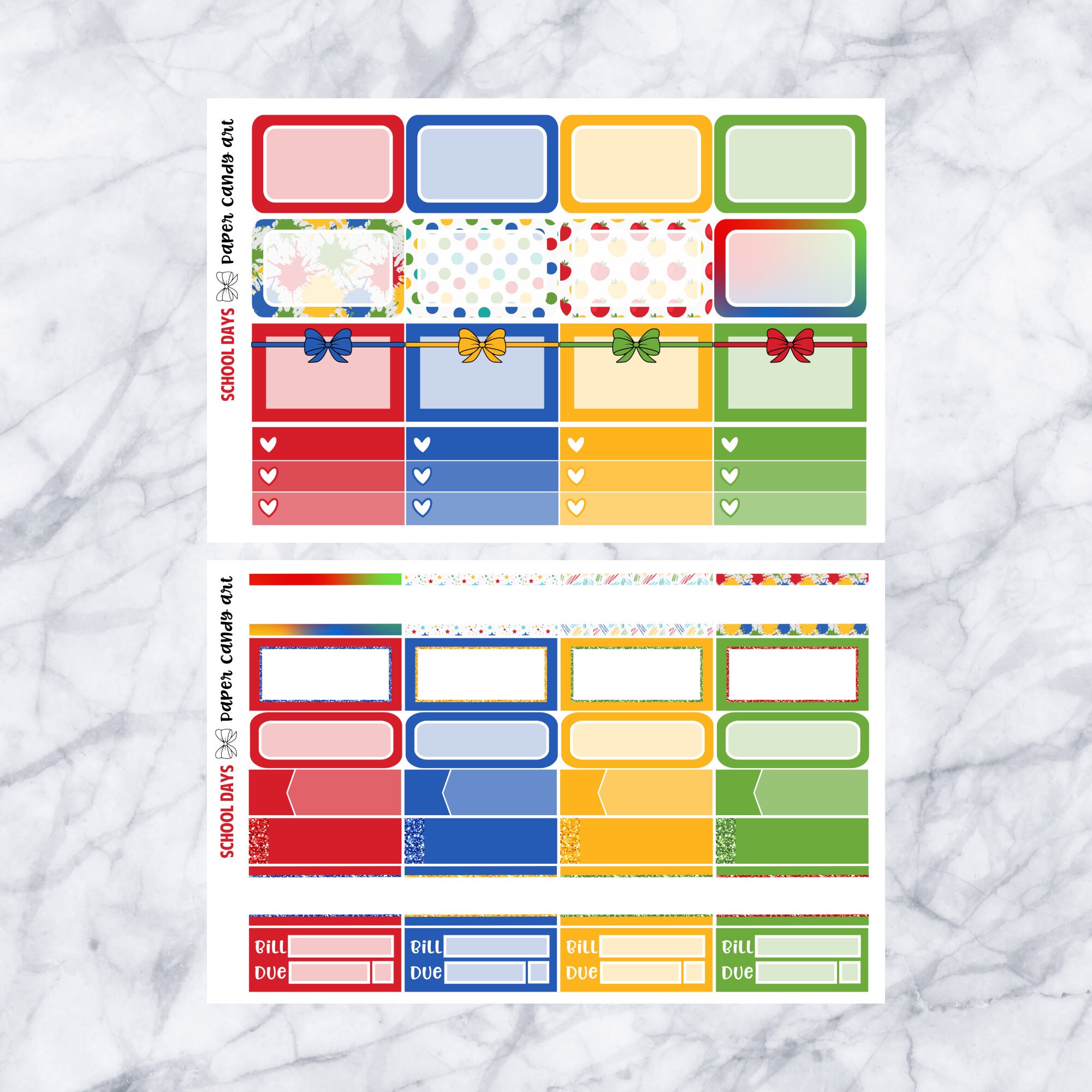 EC DELUXE Kit School Days // Weekly Planner Stickers Kit // Erin ...