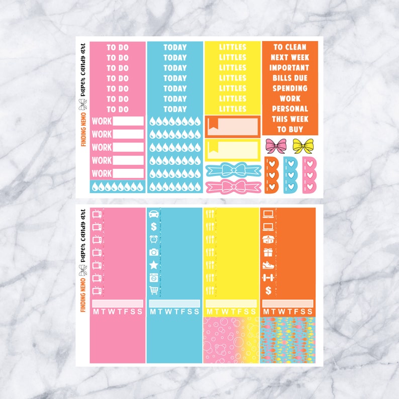 EC DELUXE KIT Finding Nemo Weekly Planner Stickers Kit Erin Condren