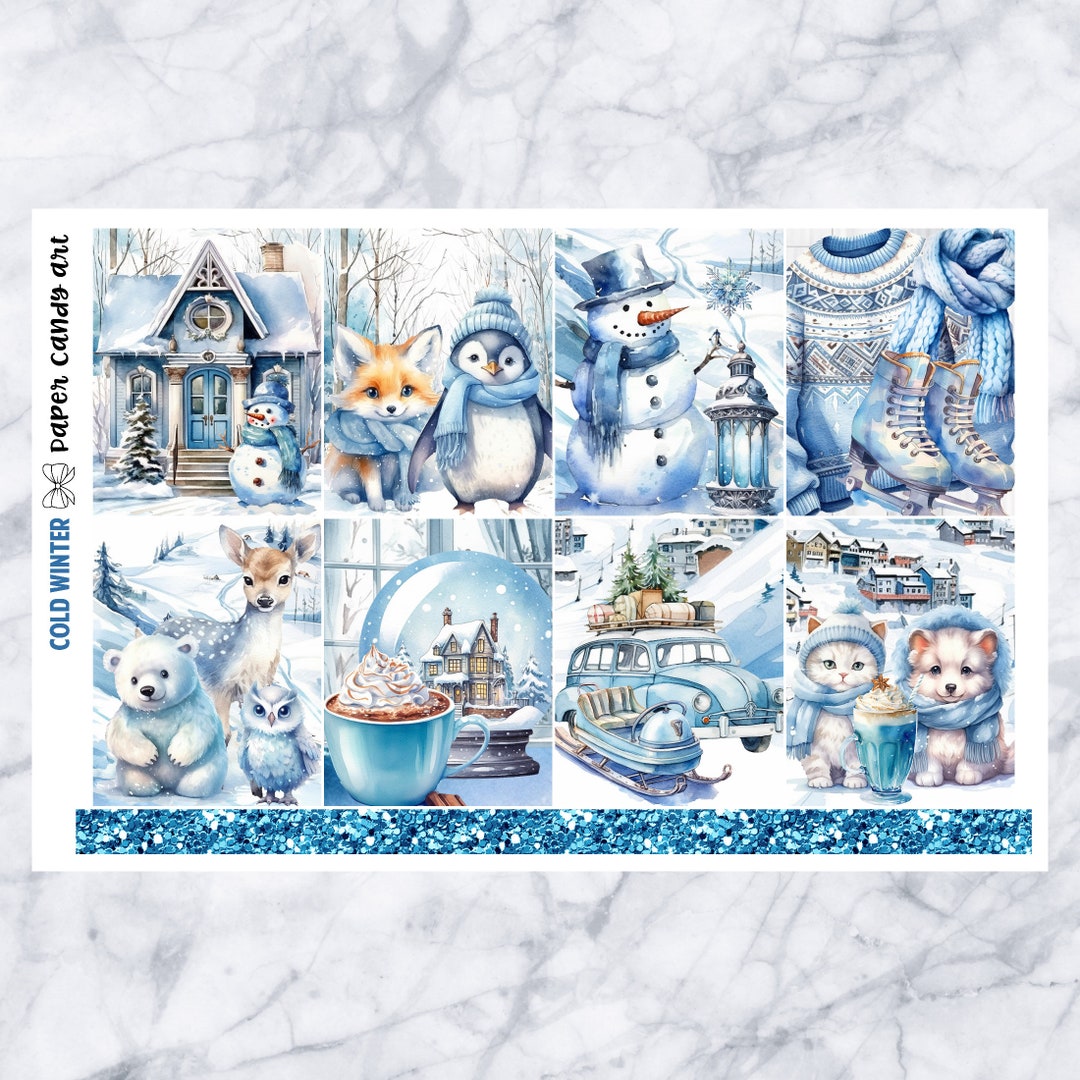 EC Kit Cold Winter // Weekly Planner Stickers Kit // Erin Condren - Etsy