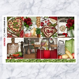 EC Kit Love Pizza // Wochenplaner Sticker Kit // Erin Condren