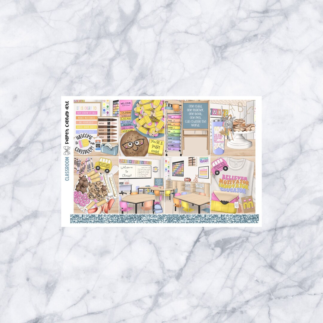 EC MINI Kit Classroom // Weekly Planner Stickers Kit // Erin Condren - Etsy