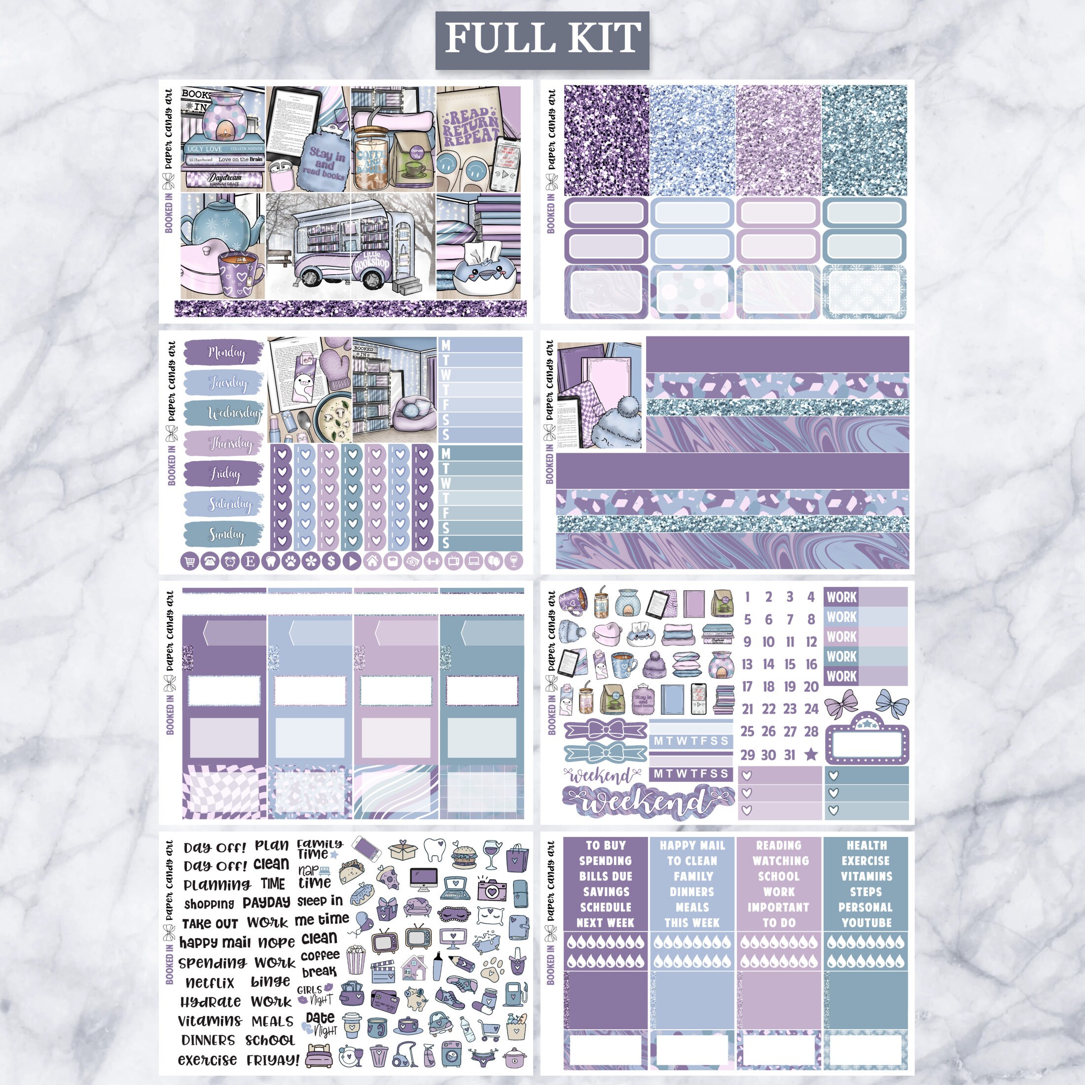 EC Kit Booked in // Weekly Planner Stickers Kit // Erin Condren - Etsy