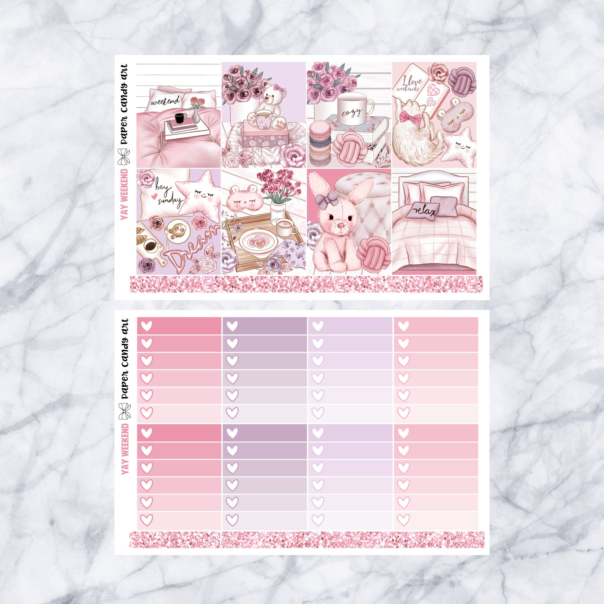 EC DELUXE Kit Yay Weekend // Weekly Planner Stickers Kit // Erin ...