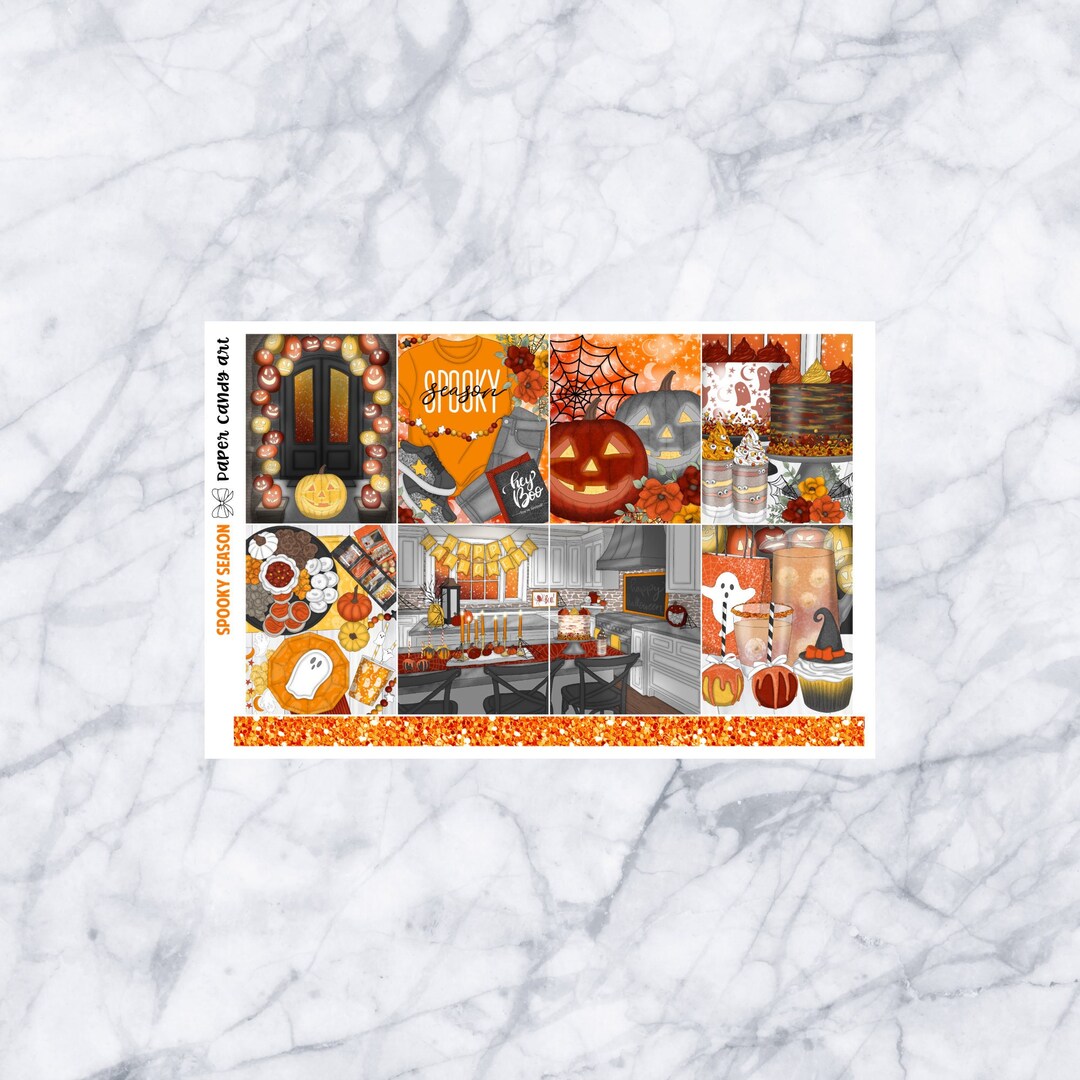 EC MINI Kit Spooky Season // Weekly Planner Stickers Kit // Erin ...
