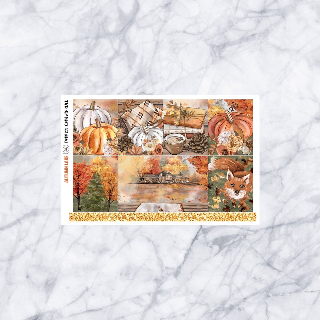 EC MINI Kit Autumn Lake // Weekly Planner Stickers Kit // Erin Condren ...
