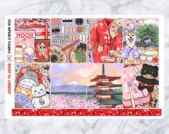 EC Kit Viaje a Japón // Kit de pegatinas del planificador semanal // Erin Condren