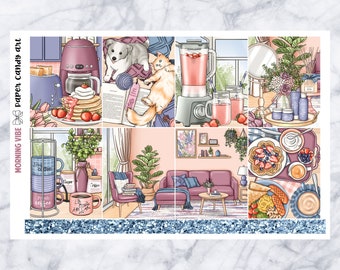 EC Kit Morning Vibe // Kit de pegatinas del planificador semanal // Erin Condren