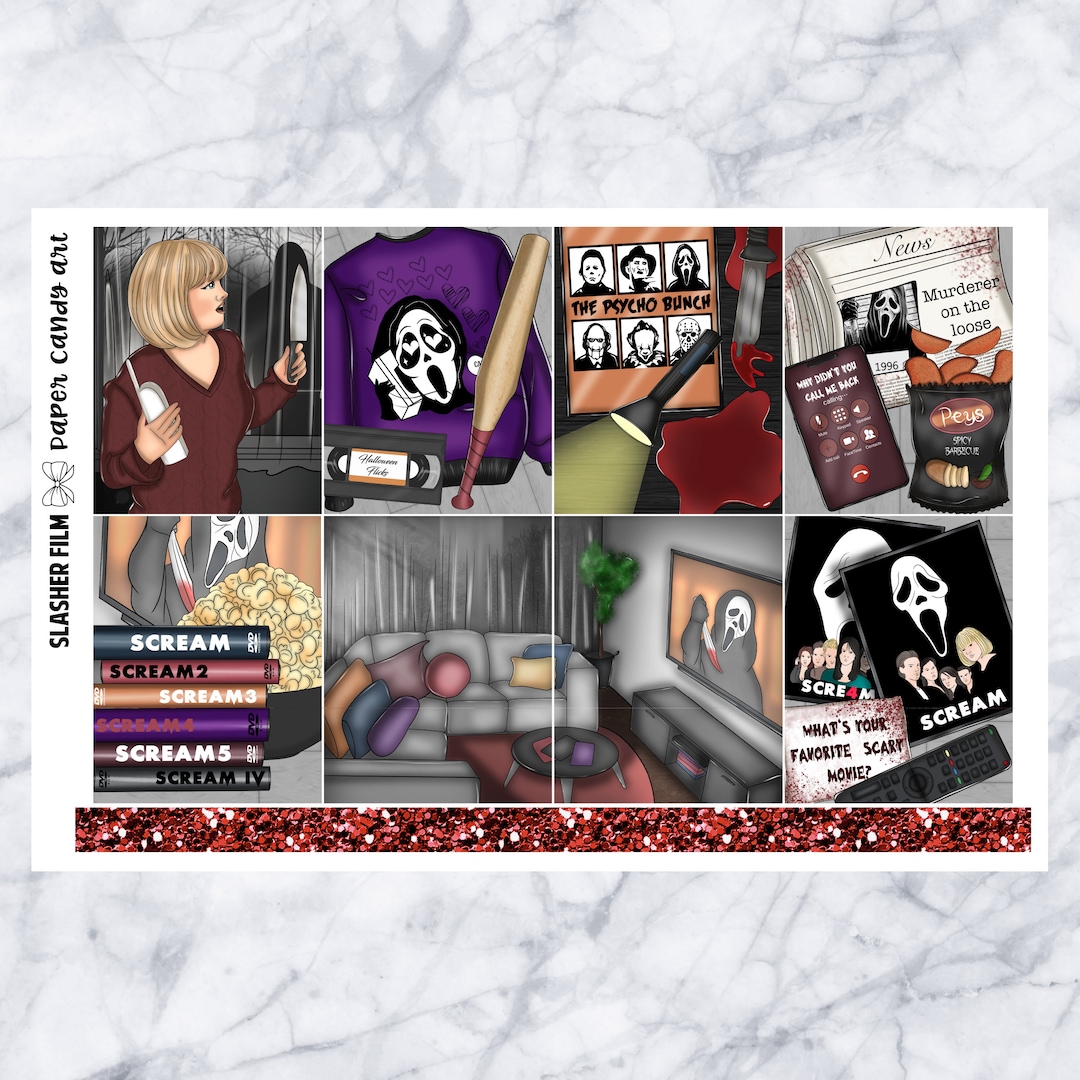 EC Kit Slasher Film // Weekly Planner Stickers Kit // Erin Condren - Etsy