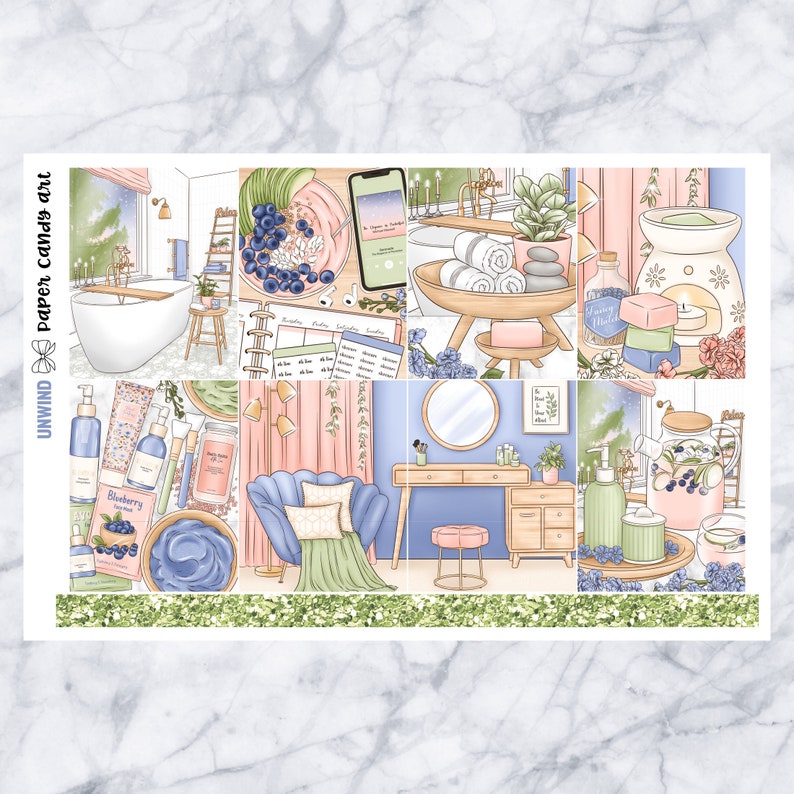 EC Kit Unwind // Weekly Planner Stickers Kit // Erin Condren - Etsy