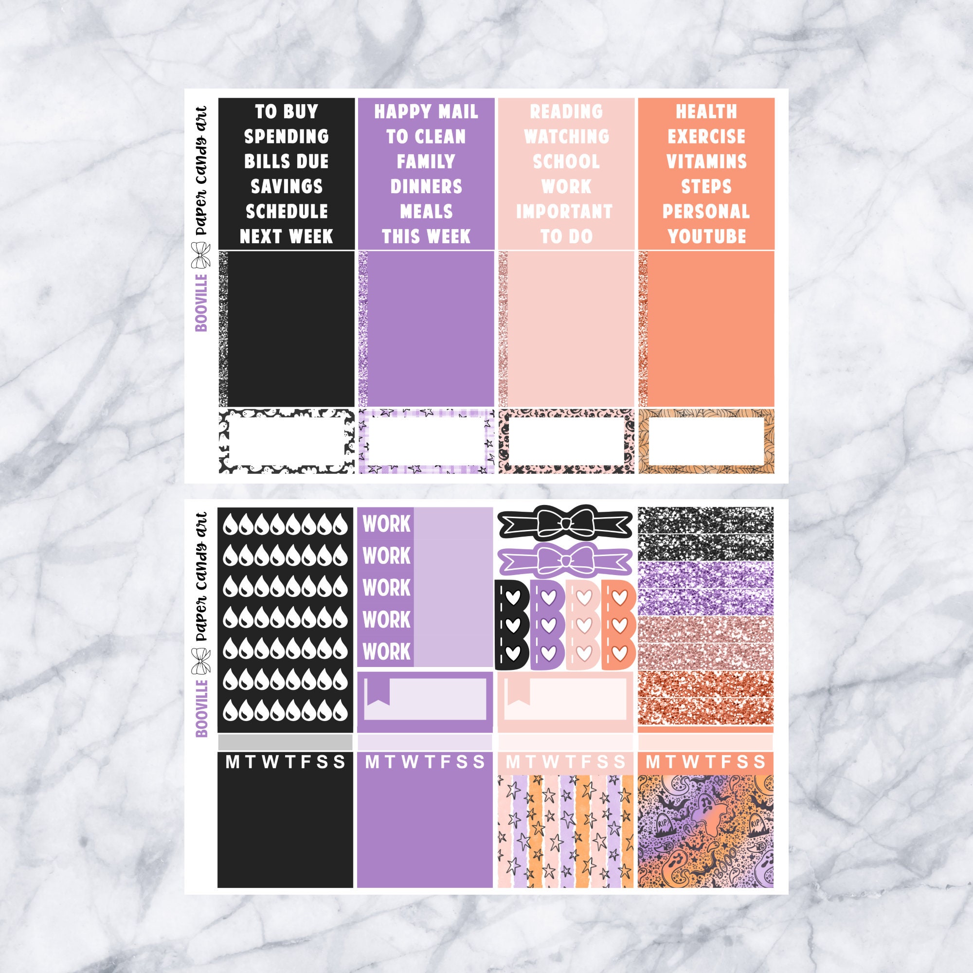 EC DELUXE Kit Booville // Weekly Planner Stickers Kit // Erin Condren ...