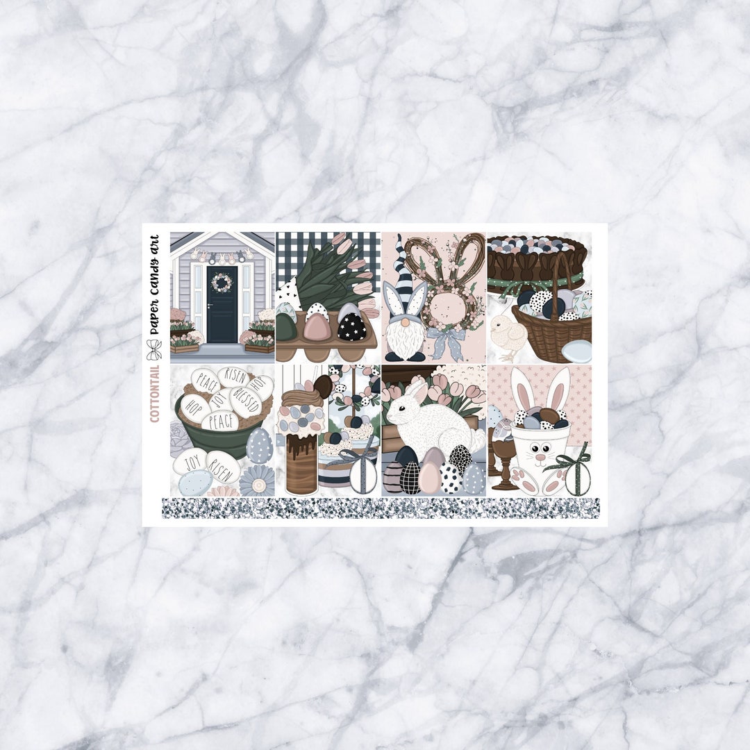 EC DELUXE Kit Cottontail // Weekly Planner Stickers Kit // Erin Condren ...