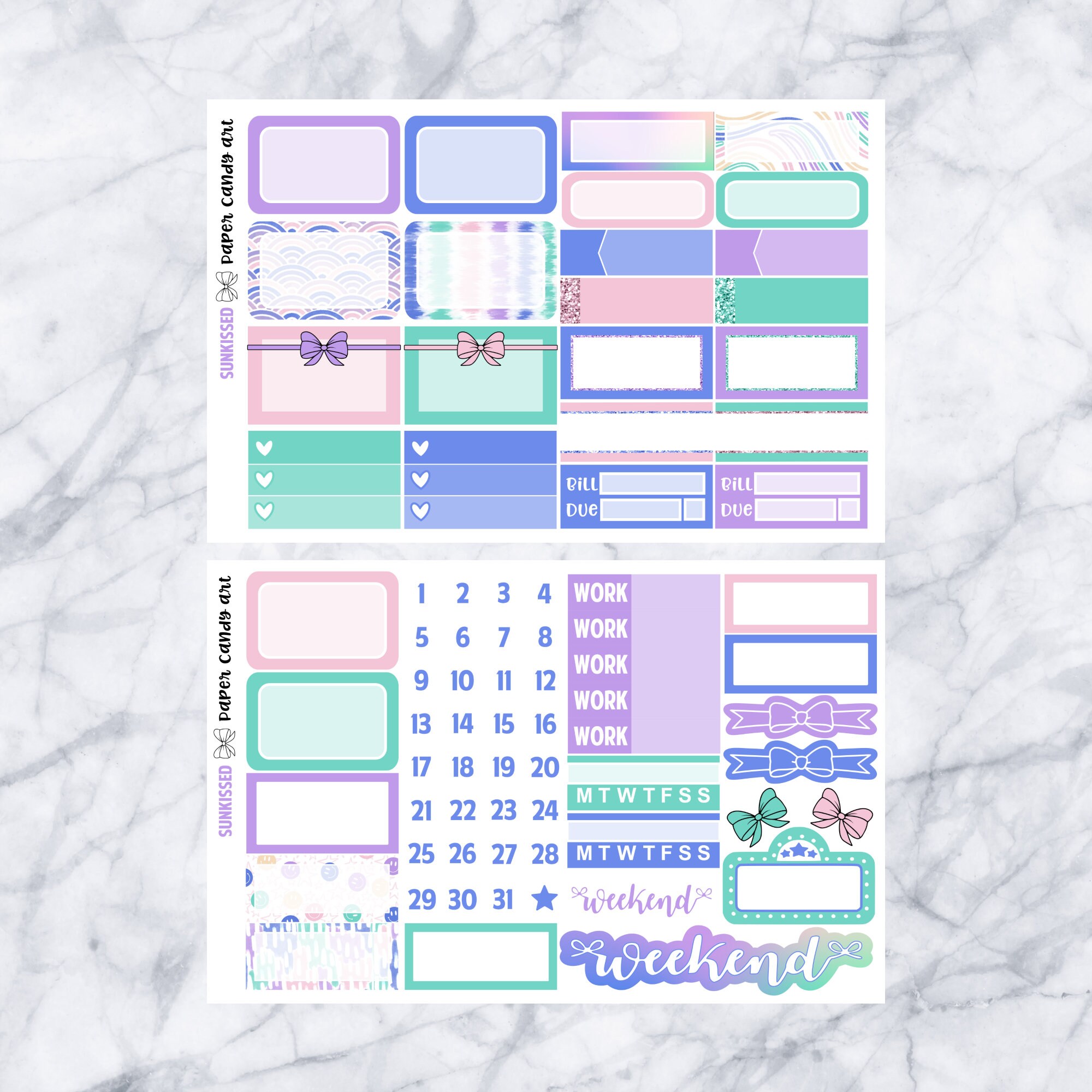 EC MINI Kit Sunkissed // Weekly Planner Stickers Kit // Erin Condren - Etsy