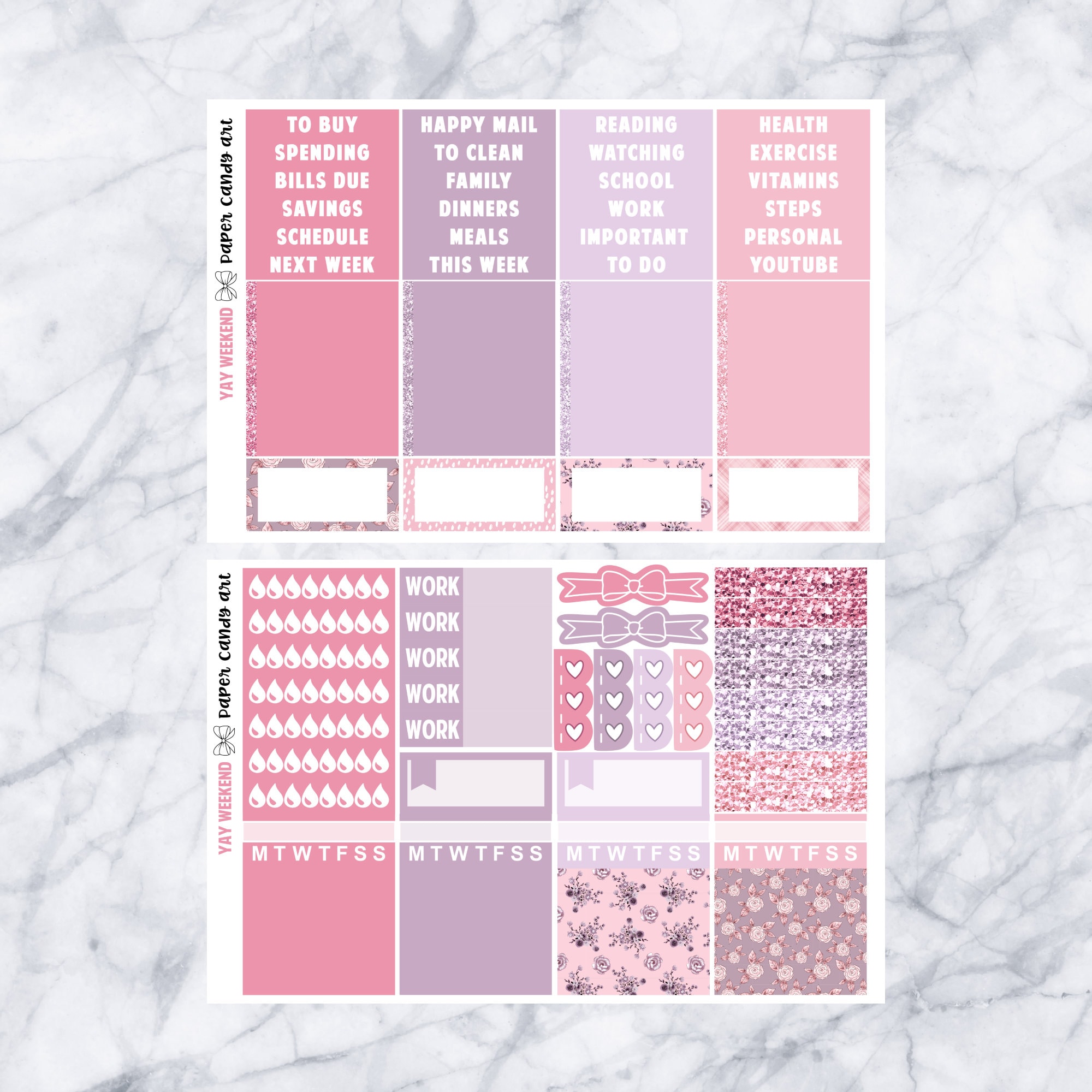 EC DELUXE Kit Yay Weekend // Weekly Planner Stickers Kit // Erin ...
