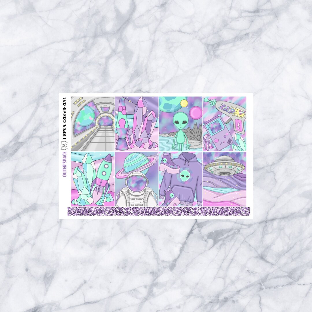 EC DELUXE Kit Outer Space // Weekly Planner Stickers Kit // Erin ...