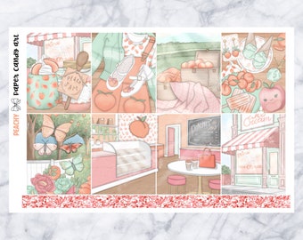 Kit EC Peachy // Kit de pegatinas del planificador semanal // Erin Condren