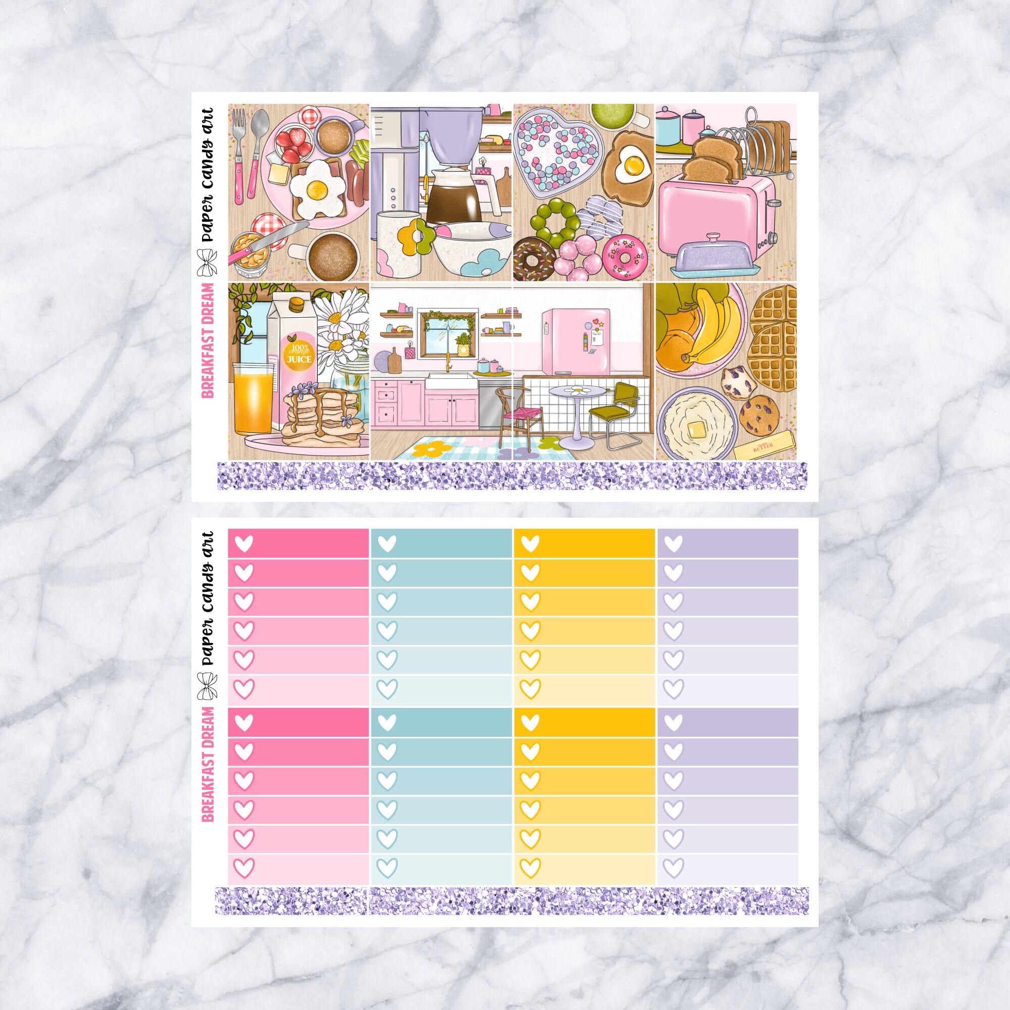 EC DELUXE Kit Breakfast Dream // Weekly Planner Stickers Kit // Erin ...