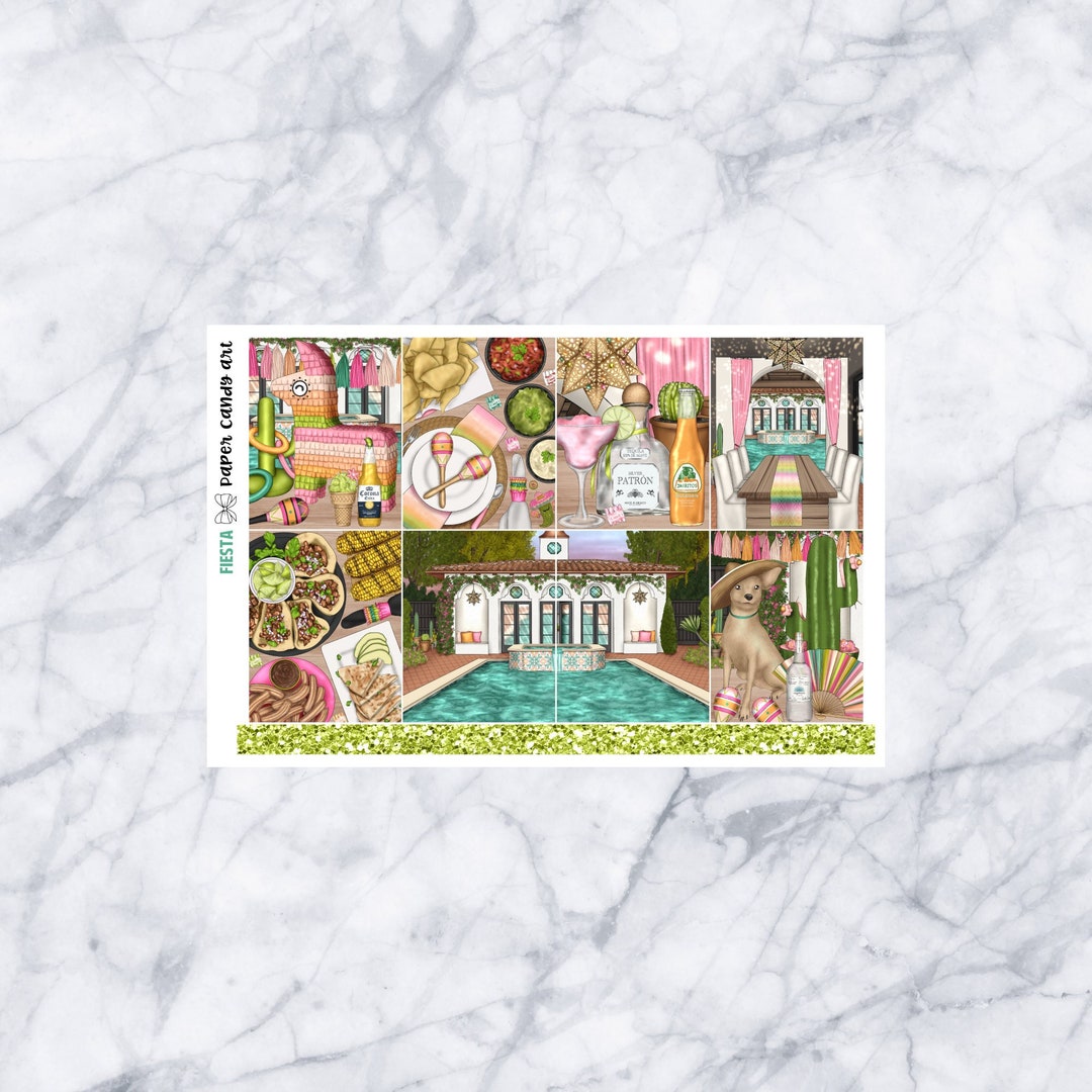 EC DELUXE Kit Fiesta // Weekly Planner Stickers Kit // Erin Condren - Etsy