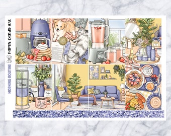 Rutina matutina del kit EC // Kit de pegatinas del planificador semanal // Erin Condren