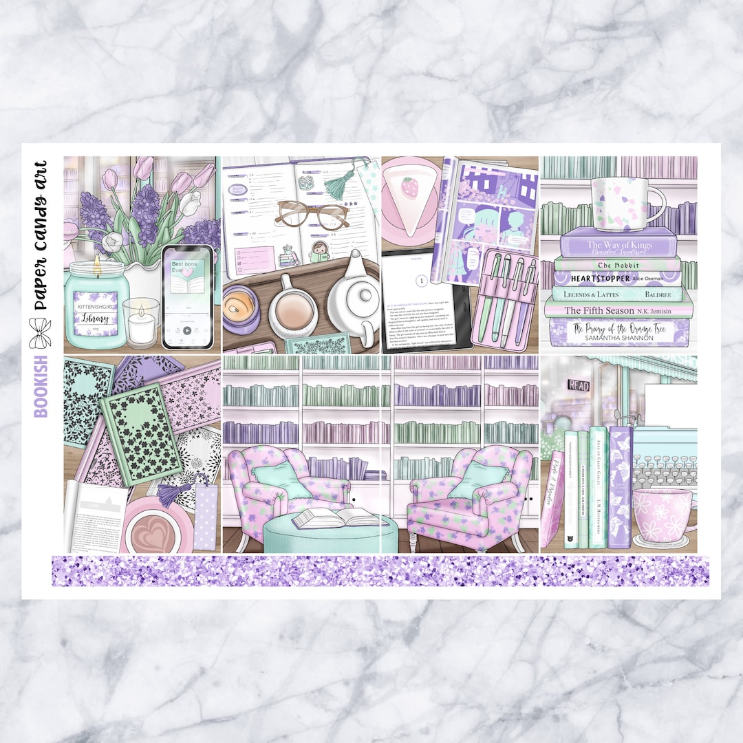 EC Kit Bookish // Weekly Planner Stickers Kit // Erin Condren - Etsy