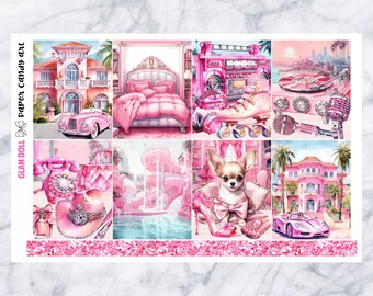 Kit EC Glam Doll // Kit de pegatinas para agenda semanal // Erin Condren