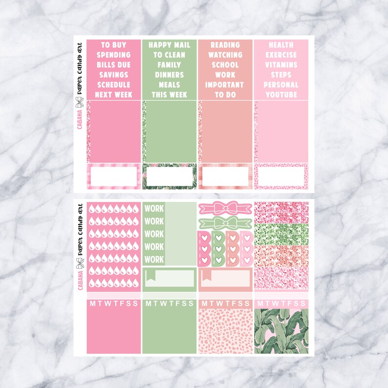 EC DELUXE Kit Cabana // Weekly Planner Stickers Kit // Erin Condren - Etsy