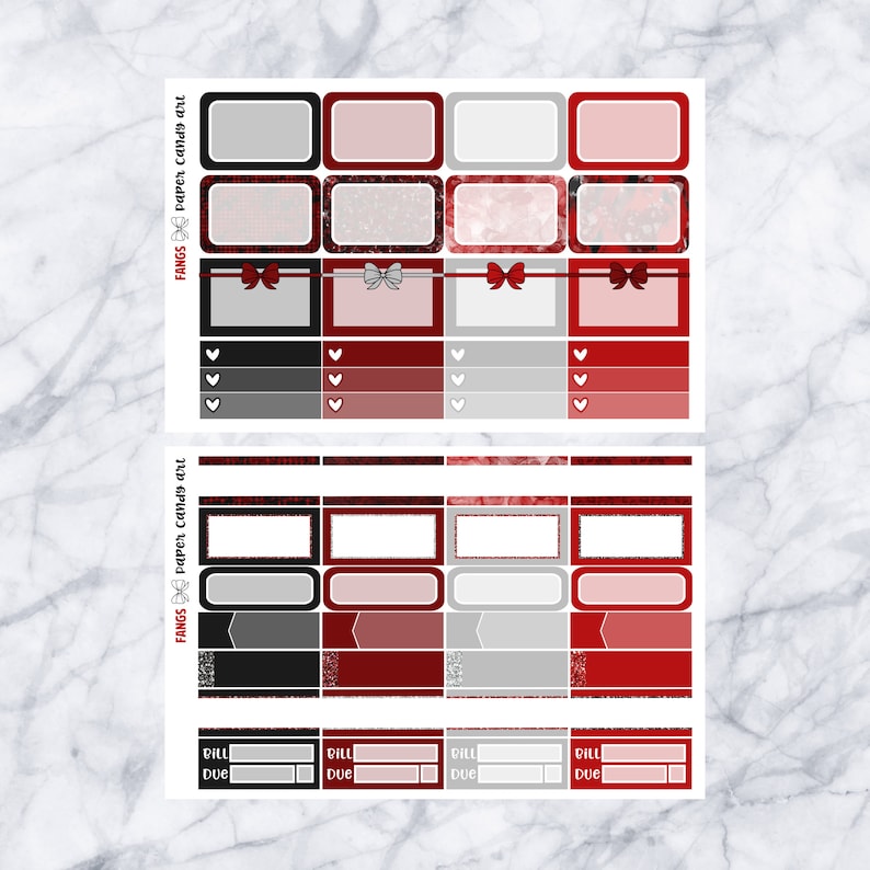 EC DELUXE Kit Fangs // Weekly Planner Stickers Kit // Erin Condren - Etsy