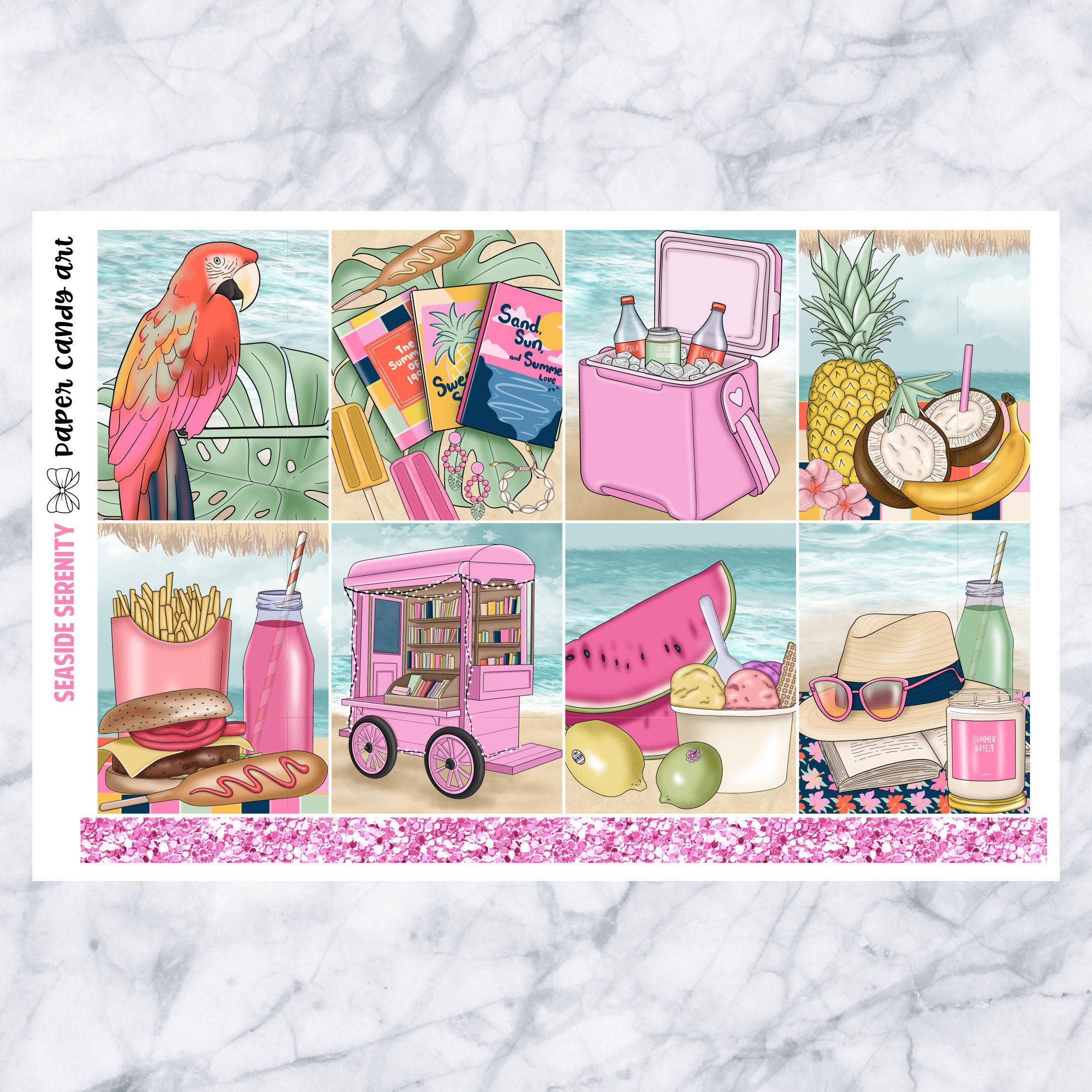EC Kit Seaside Serenity // Weekly Planner Stickers Kit // Erin Condren ...