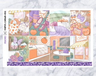EC Kit Melocotones // Kit de pegatinas del planificador semanal // Erin Condren