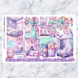 EC Kit Pajama Party // Kit de pegatinas del planificador semanal // Erin Condren