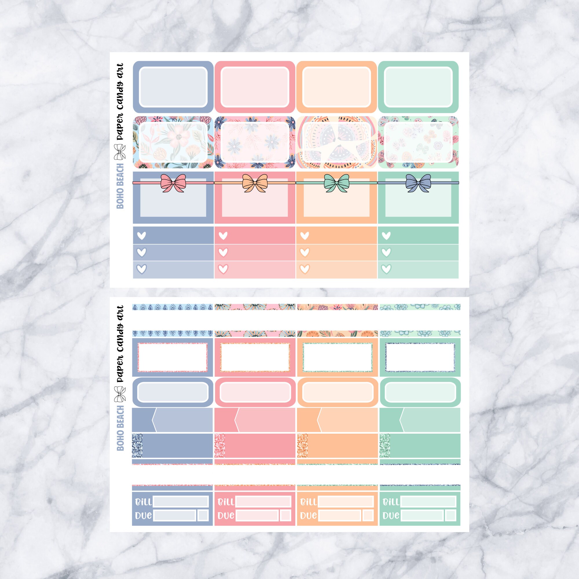 EC DELUXE Kit Boho Beach // Weekly Planner Stickers Kit // Erin Condren ...