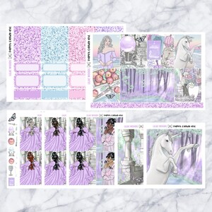 ADD-ONS Lilac Woods // Planner Stickers // double box, glitter headers, full boxes, deco, fashion girls