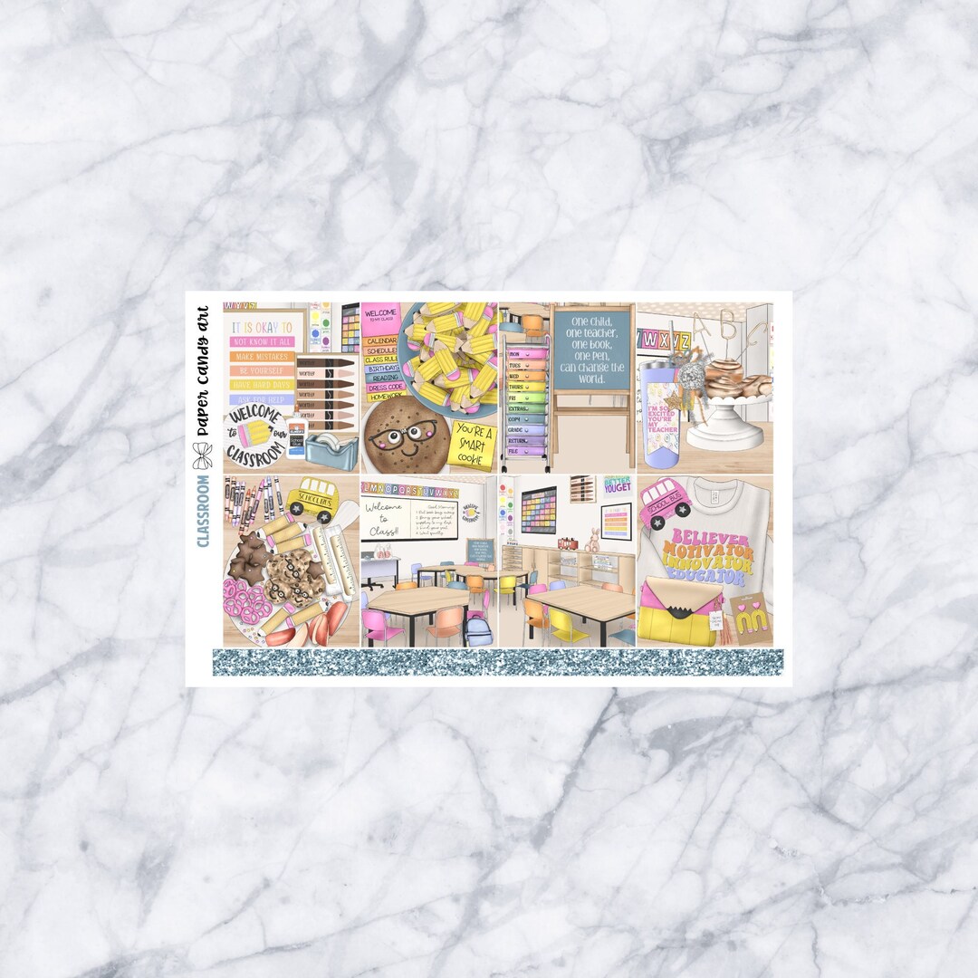 EC DELUXE Kit Classroom // Weekly Planner Stickers Kit // Erin Condren ...