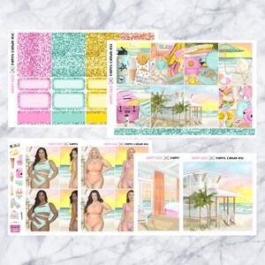 ADD-ONS Happy Daze // Planner Stickers // scatola doppia, intestazioni glitterate, scatole piene, deco, ragazze alla moda