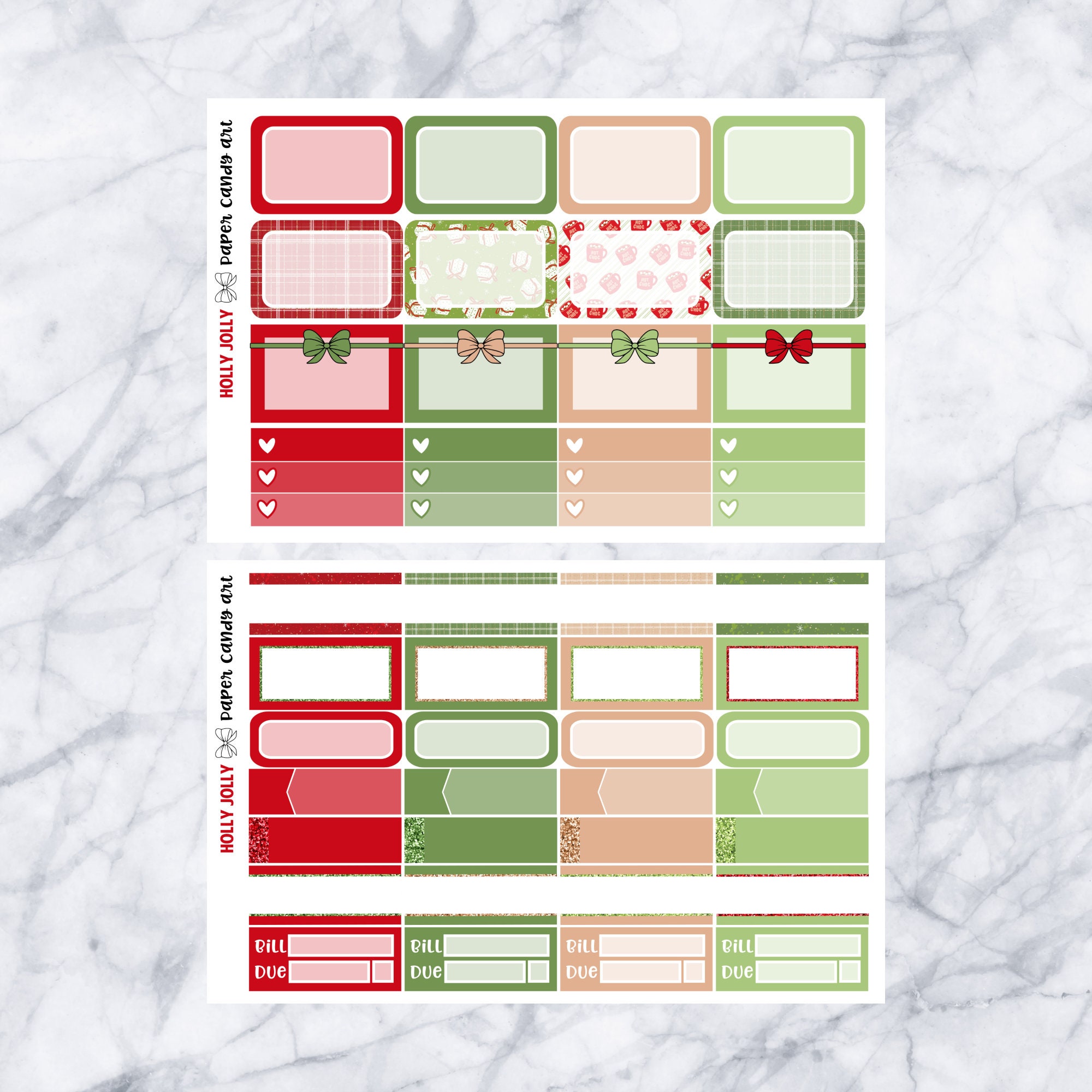 EC DELUXE Kit Holly Jolly // Weekly Planner Stickers Kit // Erin ...