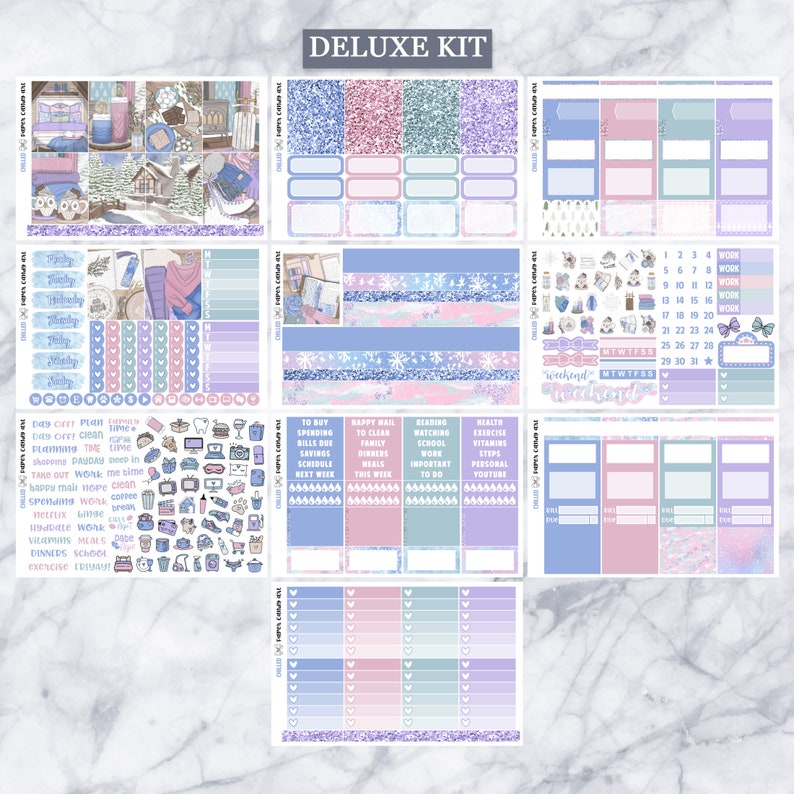 EC Kit Chilled // Weekly Planner Stickers Kit // Erin Condren - Etsy