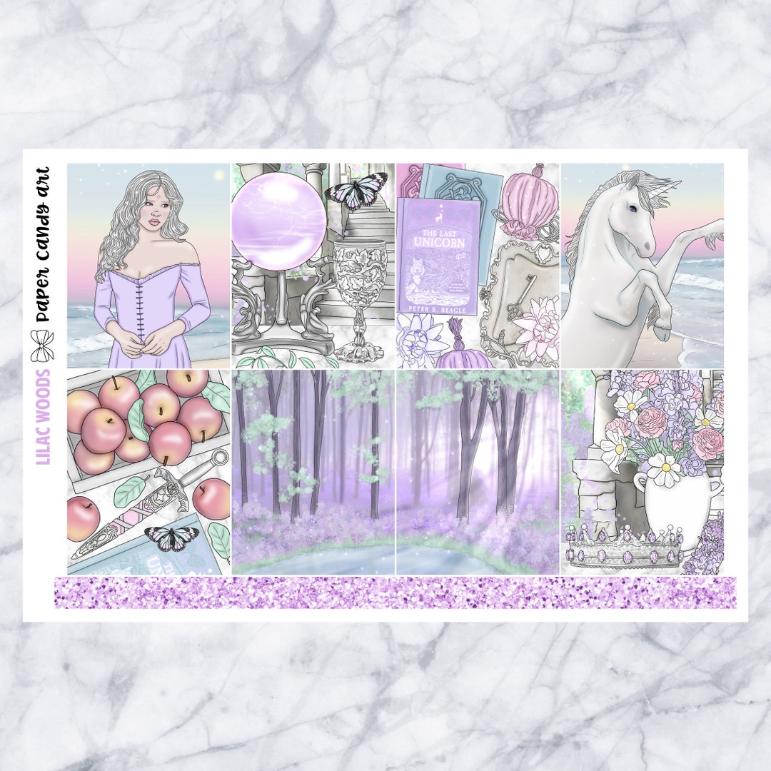 EC Kit Lilac Woods // Weekly Planner Stickers Kit // Erin Condren - Etsy