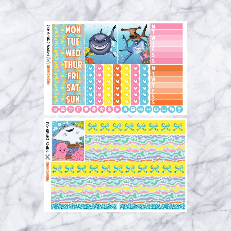 EC DELUXE KIT Finding Nemo Weekly Planner Stickers Kit Erin Condren