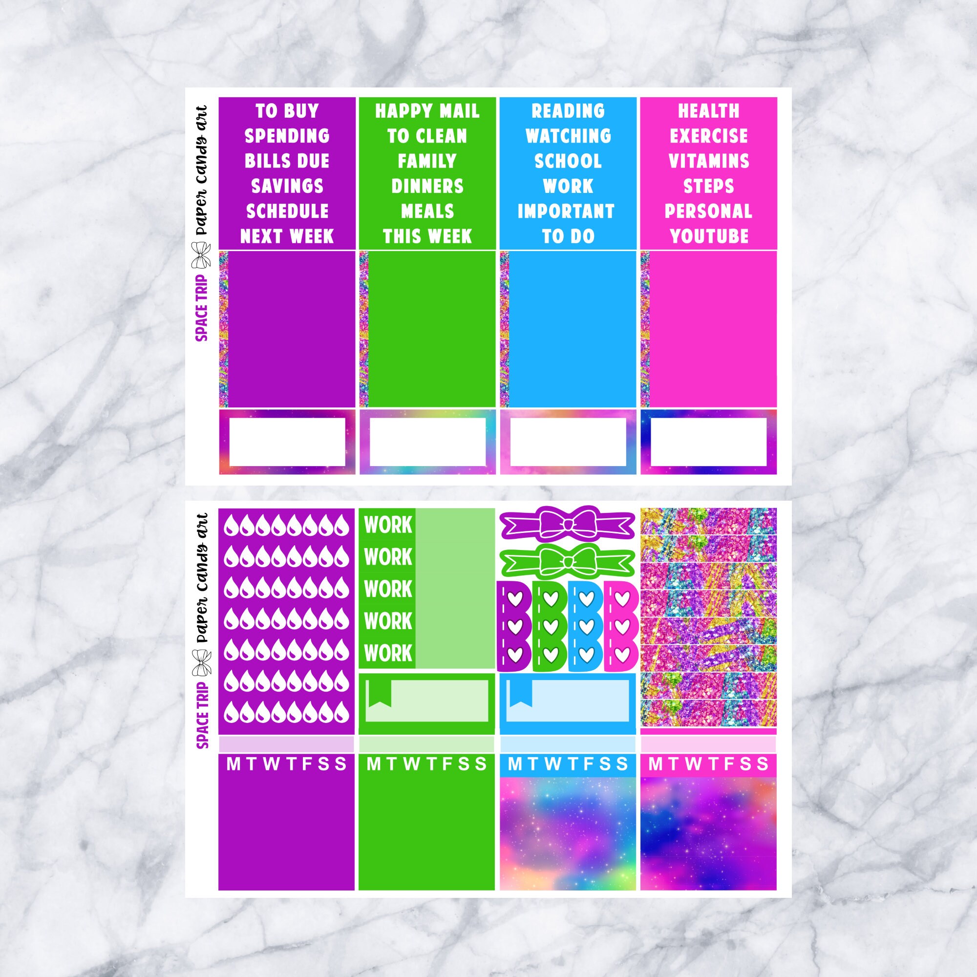 EC DELUXE Kit Space Trip // Weekly Planner Stickers Kit // Erin Condren ...