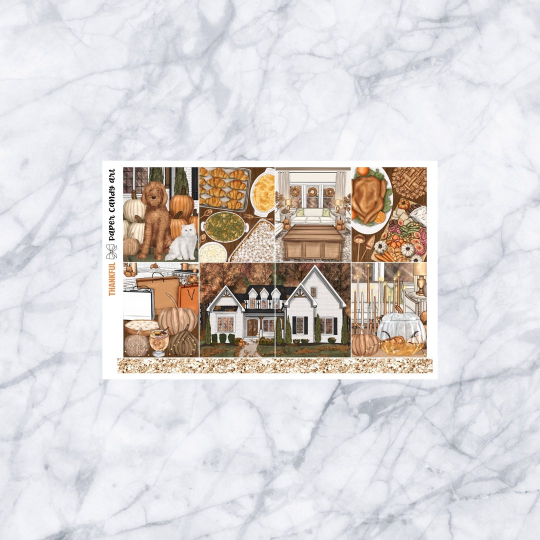 EC DELUXE Kit Thankful // Weekly Planner Stickers Kit // Erin Condren ...