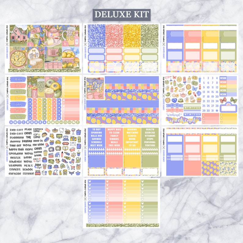 EC Kit Lemon Squeeze // Weekly Planner Stickers Kit // Erin Condren - Etsy
