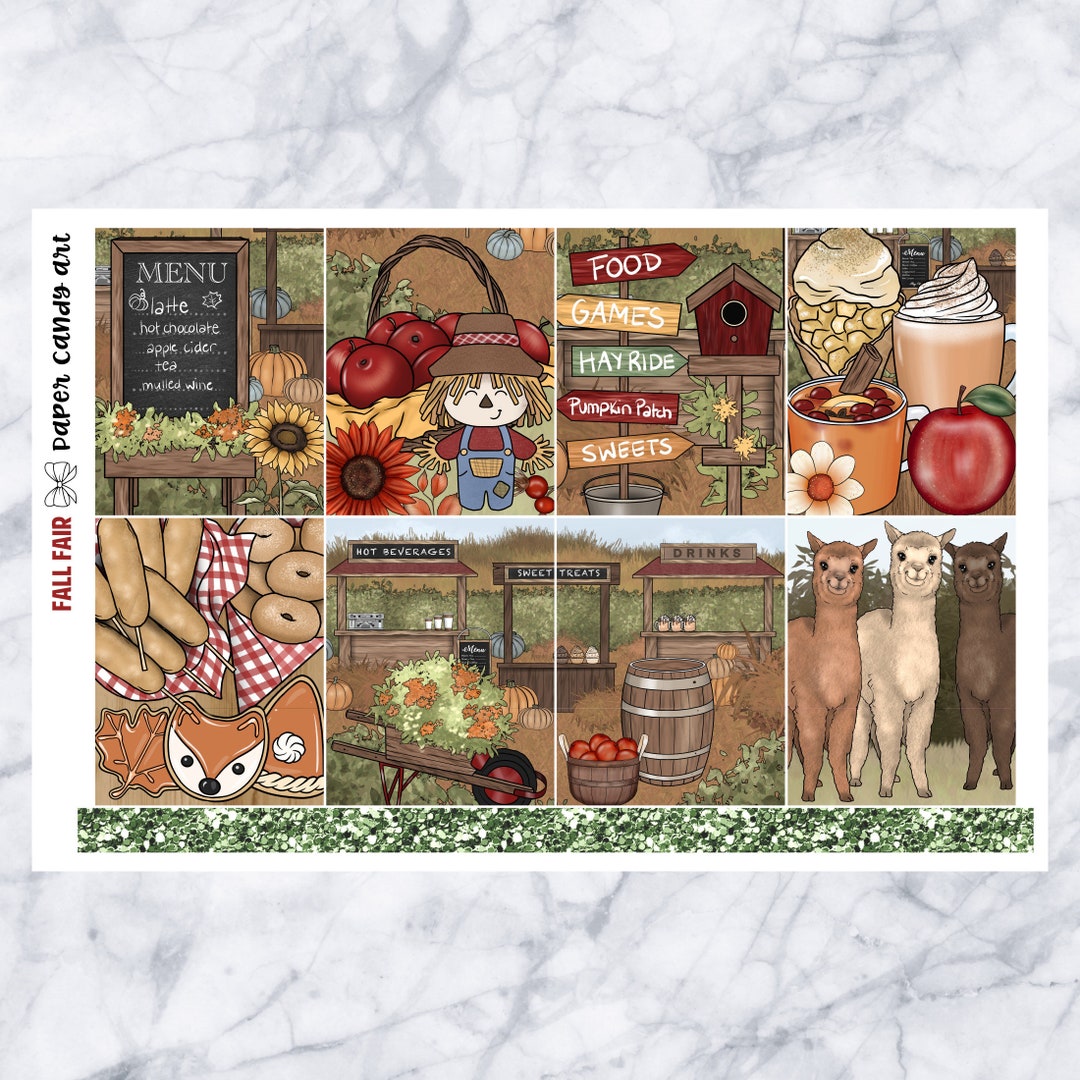 EC Kit Fall Fair // Weekly Planner Stickers Kit // Erin Condren - Etsy
