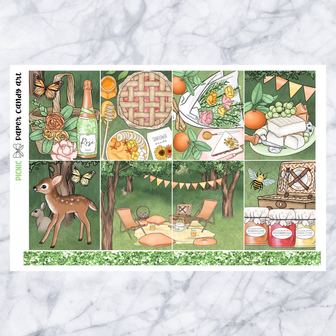 EC Kit Picnic // Weekly Planner Stickers Kit // Erin Condren - Etsy