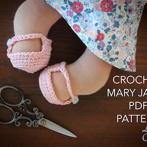 Easy Crochet Doll Mary Janes Schuhe Anleitung (PDF-Häkelanleitung)