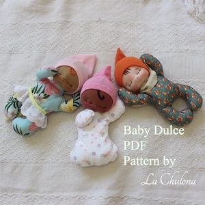 Doll Pattern-Baby Dulce PDF Pattern- Cloth baby doll pattern- resizable pattern