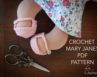 Crochet Mary Janes Tutorial- Doll shoes crochet tutorial